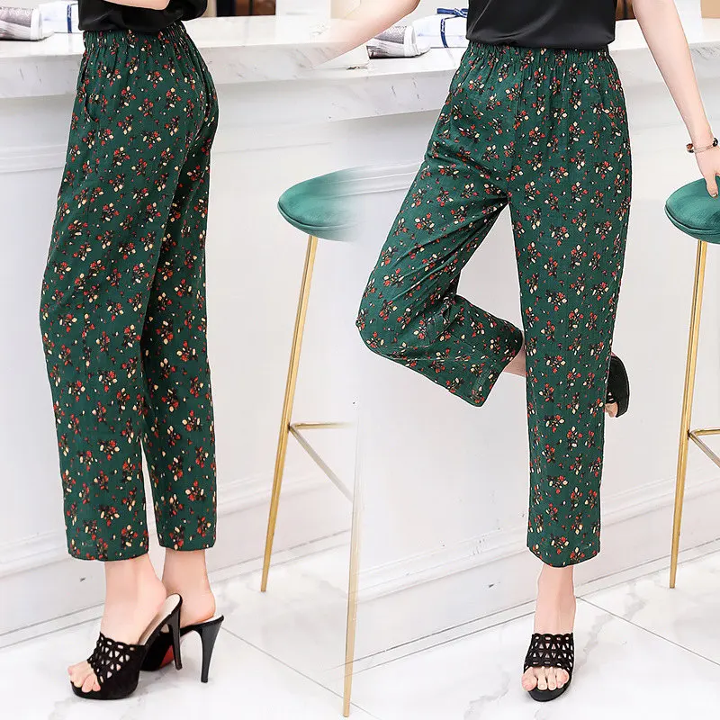 Повседневные женские брюки 2020 летние шаровары длиной до щиколотки Модные