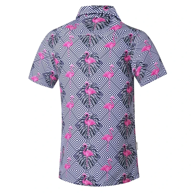 Tailor Pal Love Summer Men Hawaiian Shirt Short Sleeve Printed Beach suitable for Vacation casual sports wading wearable