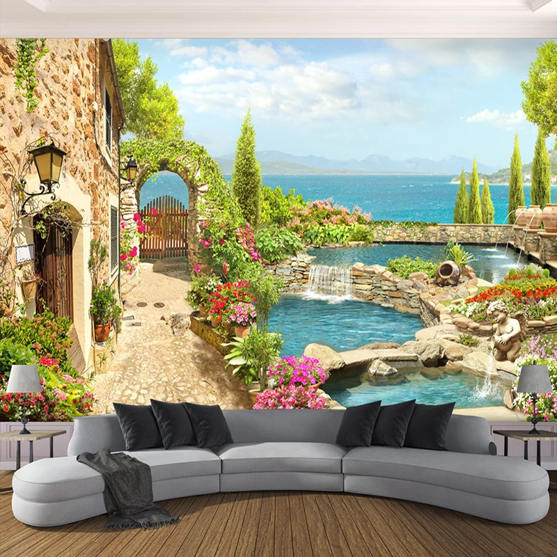 

Drop Shipping High Quality Custom 3D Photo Wallpaper For Bedroom Walls 3D Garden Landscape Background Wall Painting Home Decor
