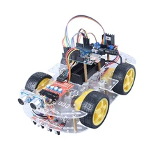 Uno Robot de coche inteligente con Control remoto, Kit de prevención de obstáculos de seguimiento ultrasónico, programación Stem, proyecto de graduación universitaria
