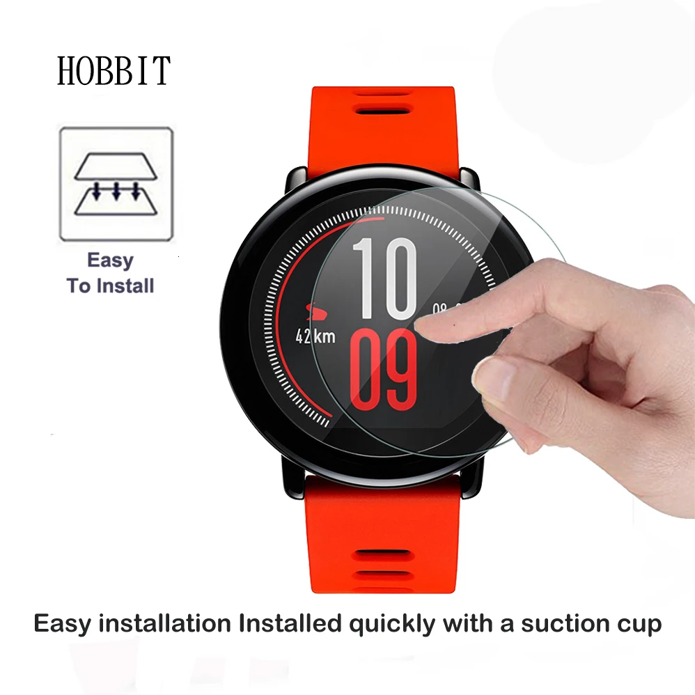 2 упаковки для Xiaomi Huami Amazfit 0,3 мм 2.5D 9H прозрачное закаленное стекло протектор экрана умные спортивные часы Взрывозащищенная пленка