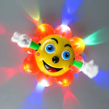 

1 Set LED Rotation Electric Music Lighting Sunflower Universal LED Light Colorful 360 Degree Rotation Toy Flower Kids Gifts