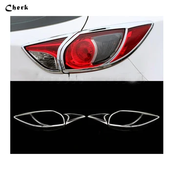 

Chrome For Mazda CX-5 CX5 2015 2016 Rear After Tail Lights Lamp Trim Black Covers Trim Accessories Car styling Plastic Sequins