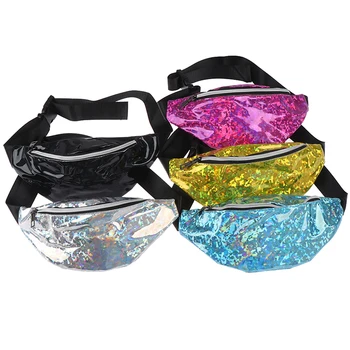 

New Fashion Multi-function Steam Punk Leg Reflective Laser Shoulder Bag Women's Belt Waist Bag Pochete