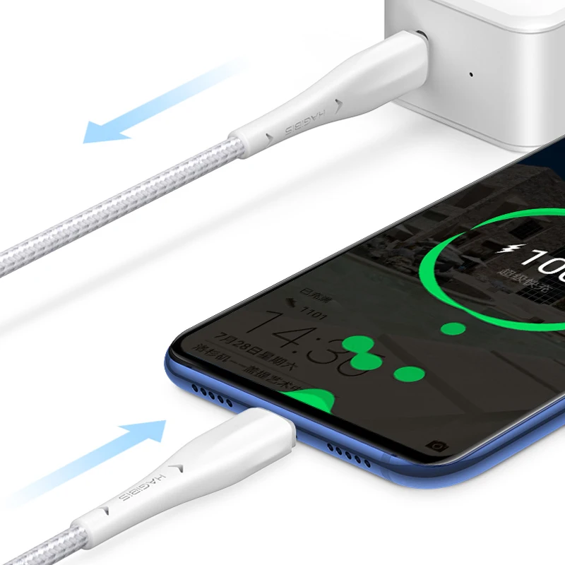 Usb кабель hagibi Type C 60 Вт PD быстрая зарядка 4 0 3 для Macbook Samsung S10 iPad Pro Google дата|Кабели