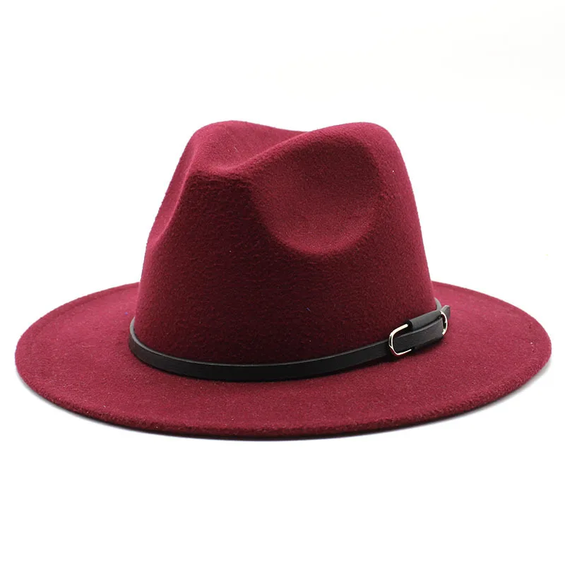 Panama2021 fedoras Korean version of pearl ladies bucket hat summer hat woolen jazz hat British holiday top hat tide michael jackson fedora