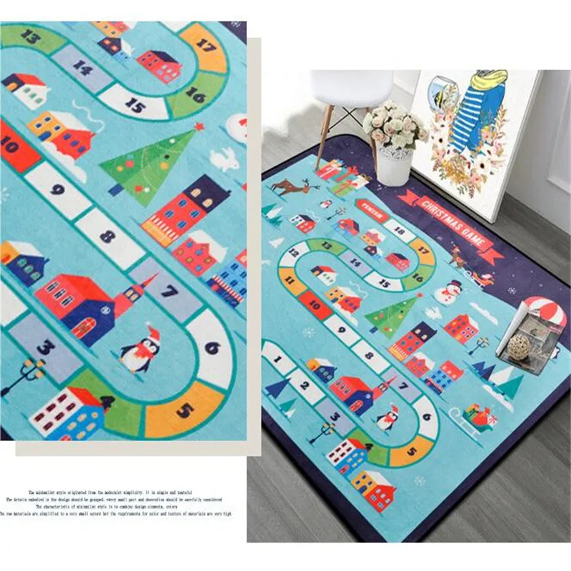 Коврик для детей игровой коврик противоскользящее одеяло моющиеся игрушки для детей ползающий развивающий дорожный ковер для спальни гостиная игровой коврик