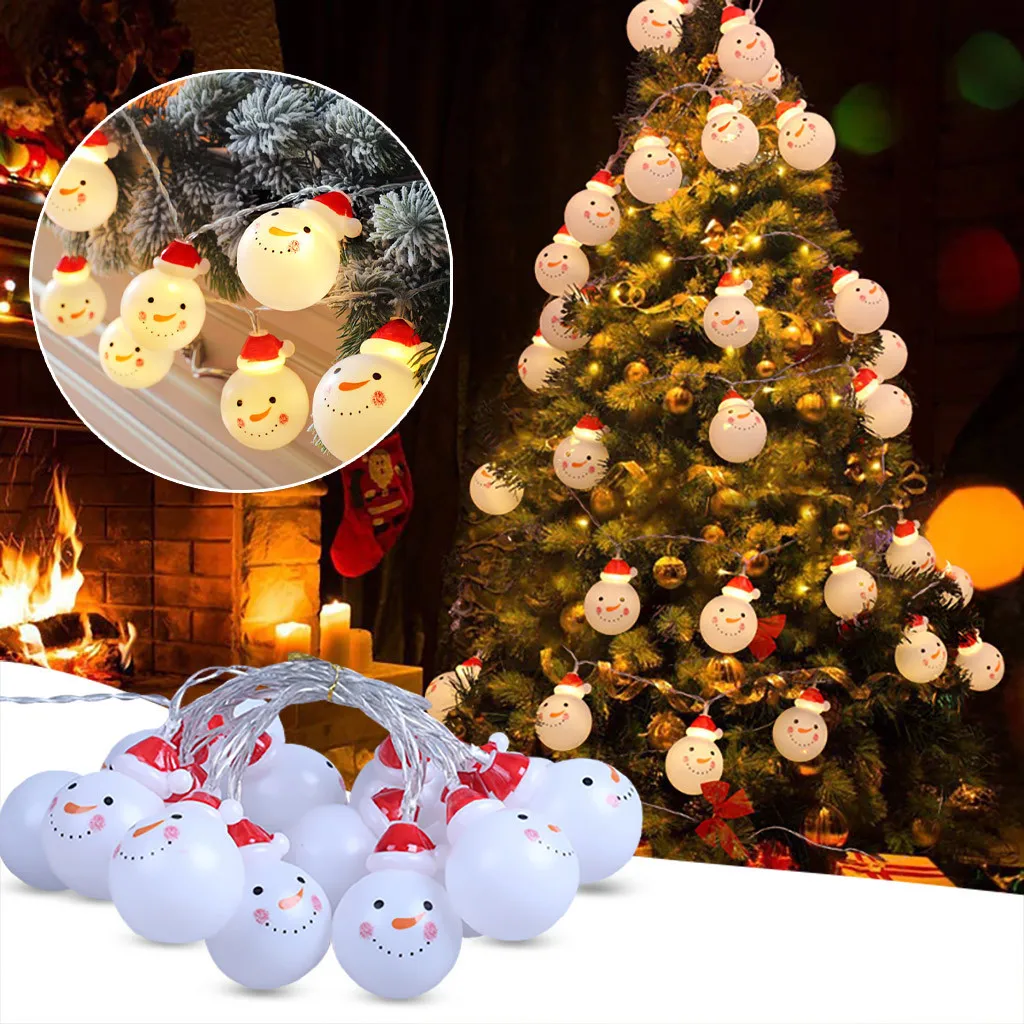 

1.2M / 2.5M/ 5M LED String light Snowman warm white Garland Home Christmas Party Xmas Tree Decoration Powered by Battery batter