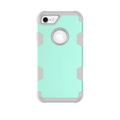 Aqua Grey Для Apple iPhone 7 4," гибридный противоударный защитный резиновый силиконовый чехол-накладка для iPhone7 - Цвет: Aqua Grey