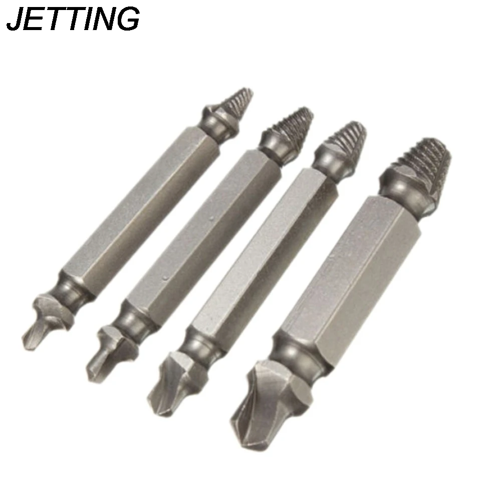 Screw Extractor Drill Bits Guide Set Broken Bolt Remover Easy Out Stud Tool Wholesale 4Pcs/lot New Hand Tool