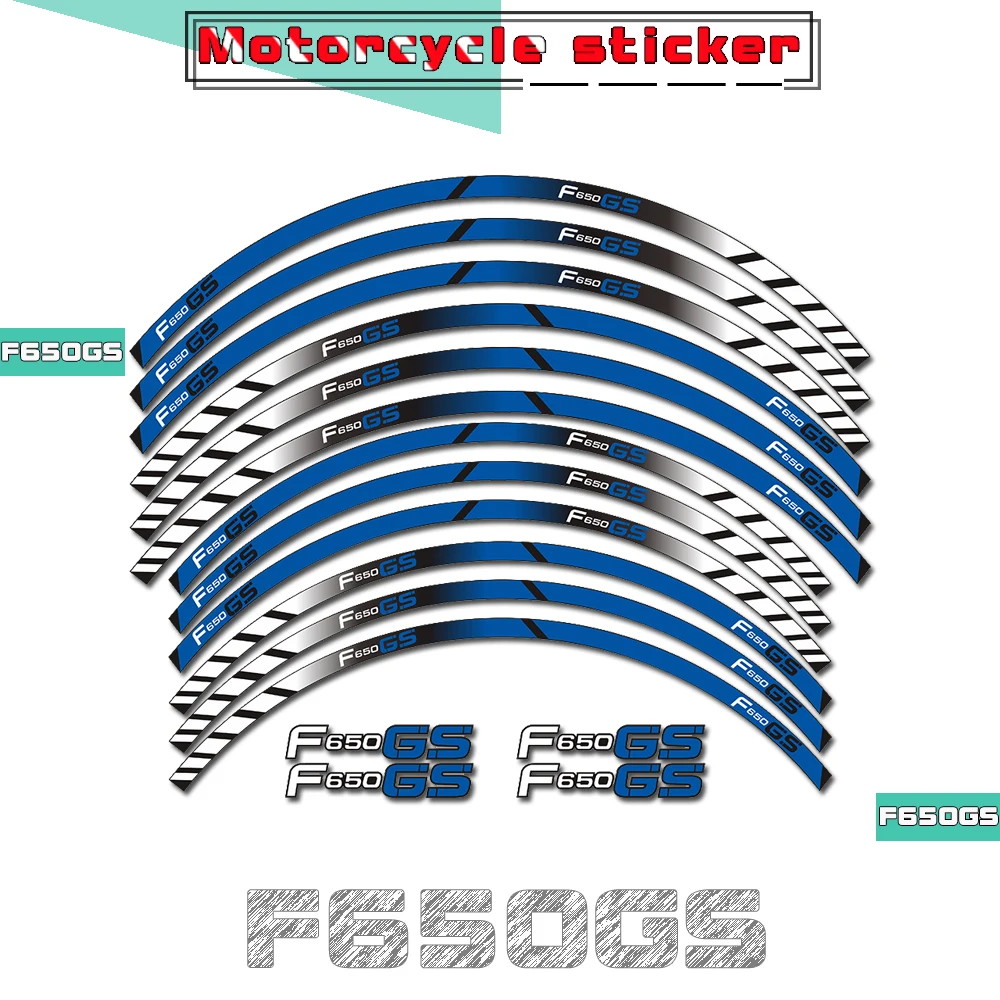 

Motorcycle Inner Rim Decorative Waterproof Stickers Night Reflective Safety Reminder Decals for BMW F650GS f650s