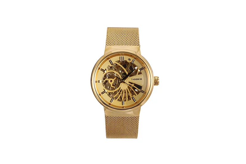 

Goer Fully Automatic Hollow out Analog Watch Steel Watch Men's Wear