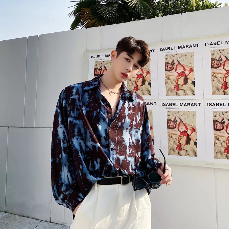 Men Retro Fashion Casual Loose Long Sleeve Shirt Male Streetstyle Hip Hop Shirts Casual Shirts Aliexpress