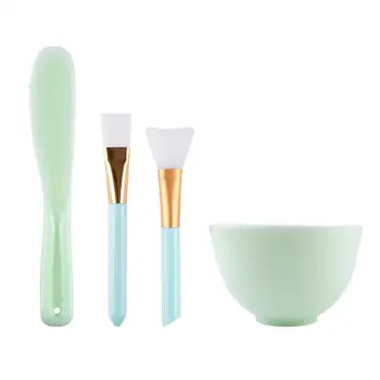 

Face Mask Mixing Bowl Set DIY Face Mask Mixing Tool Kit With Silicon Makeup Brush Facial Mask Bowl Brush Stick Spoon TSLM1