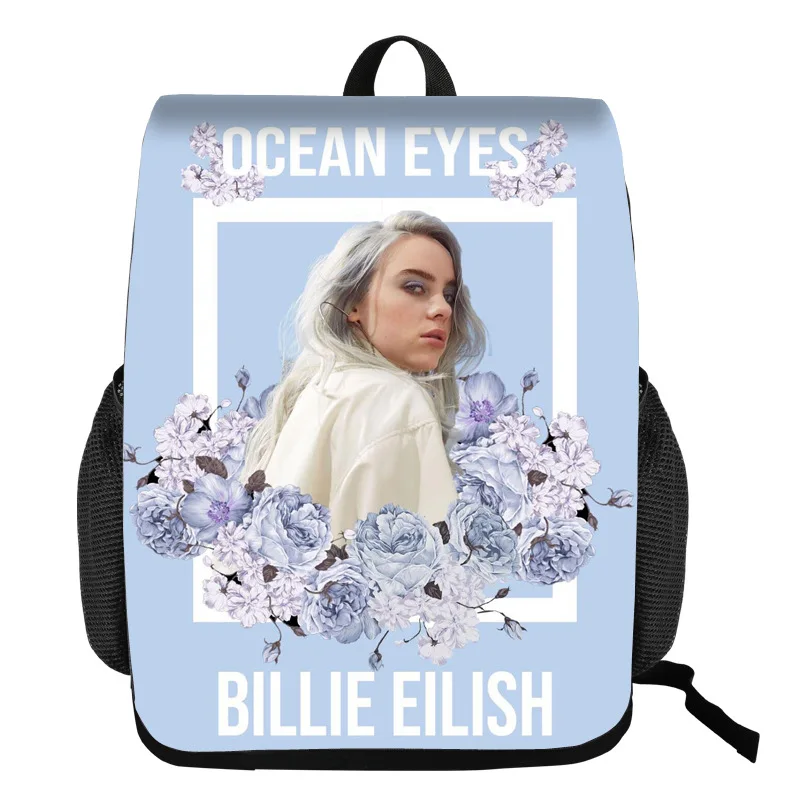 Рюкзак Mochila Billie Eilish, сумки на липучке, туристический рюкзак, певицы, Bad Gay, школьные сумки для мальчиков-подростков, тканевый рюкзак