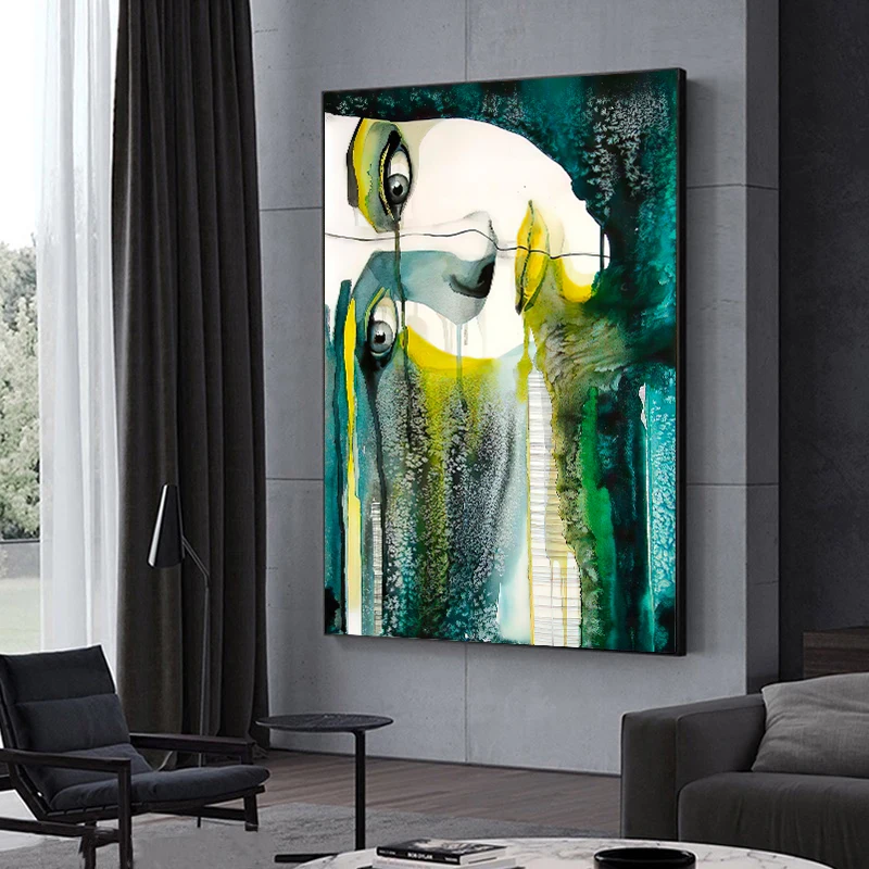 Modern Abstract art Canvas Painting Woman Face Print Nordic Posters And Prints Decorative Painting Modern Home Decoration