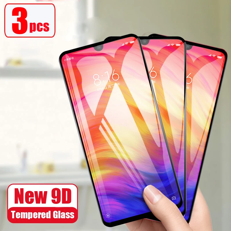 

3PCS 9D Tempered Glass For Xiaomi Redmi note 7 7 pro 6 6A Screen protector Protective Film For Redmi 7 7A note 7 K20 Pro Glass