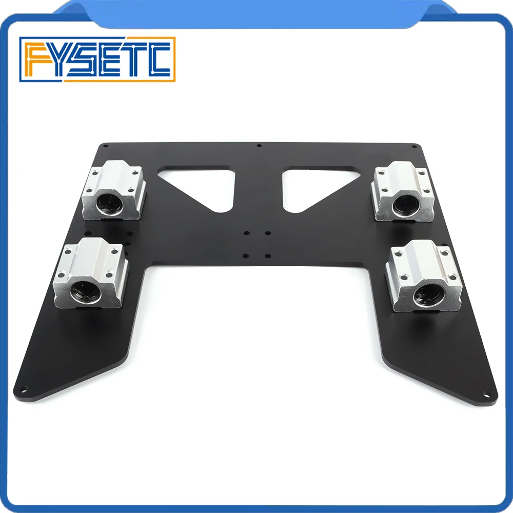 Черный обновление Y каретки Анодированной алюминиевой пластины с 4 шт. SC8UU для A8 горячей поддержки для Prusa I3 Anet A8 3D принтеры