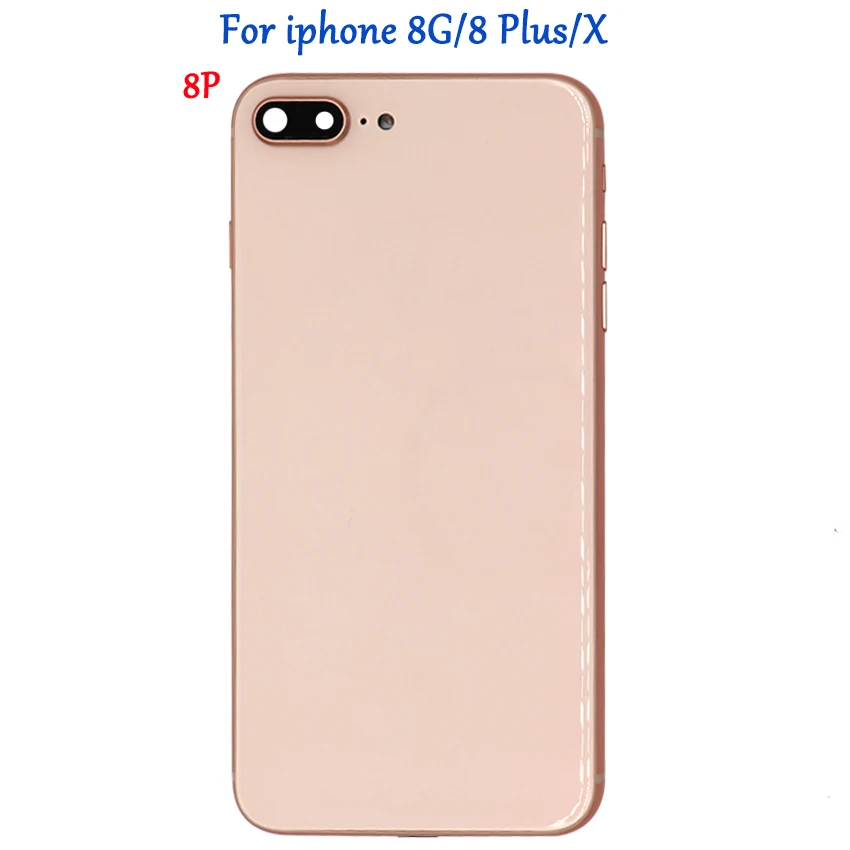 Чехол с полным корпусом для iphone 8 8G P Plus X задняя крышка батареи двери + средняя