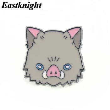 

K1301 Wholesale 20pcs/lot Demon Slayer: Kimetsu no Yaiba Funny Anime Metal Enamel Pins and Brooches Lapel Pin Badges Gifts