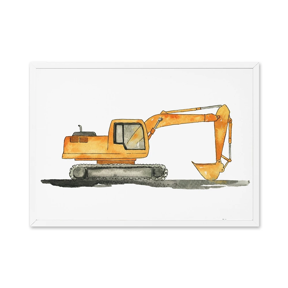 Construction-Vehicle-Watercolor-Boys-Wall-Art-Canvas-Painting-Pictures-Dump-Truck-Excavator-Posters-And-Prints-Kids (7)