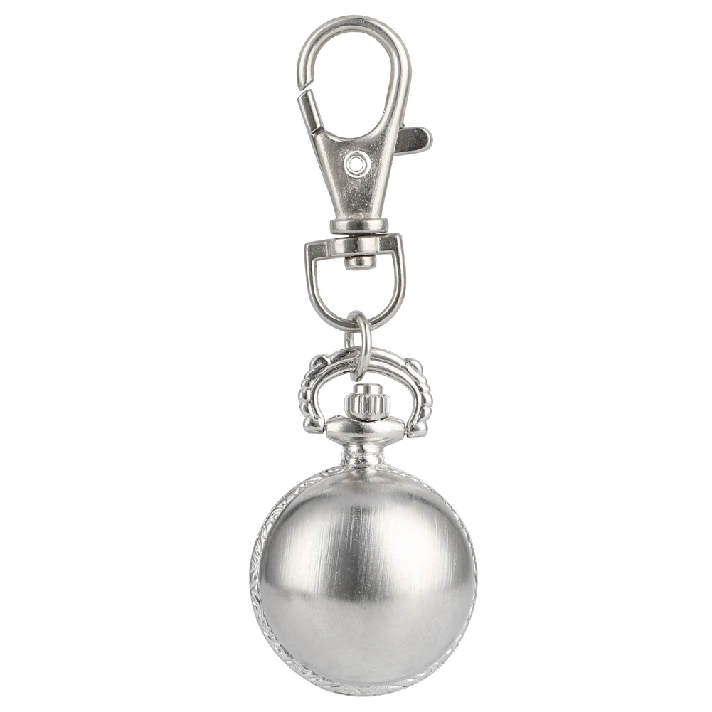 Классические винтажные маленькие карманные кварцевые часы с подвеской в виде крыла шарика, часы с арабским номером, подарки в стиле стимпанк с цепочкой для ключей - Цвет: P3474