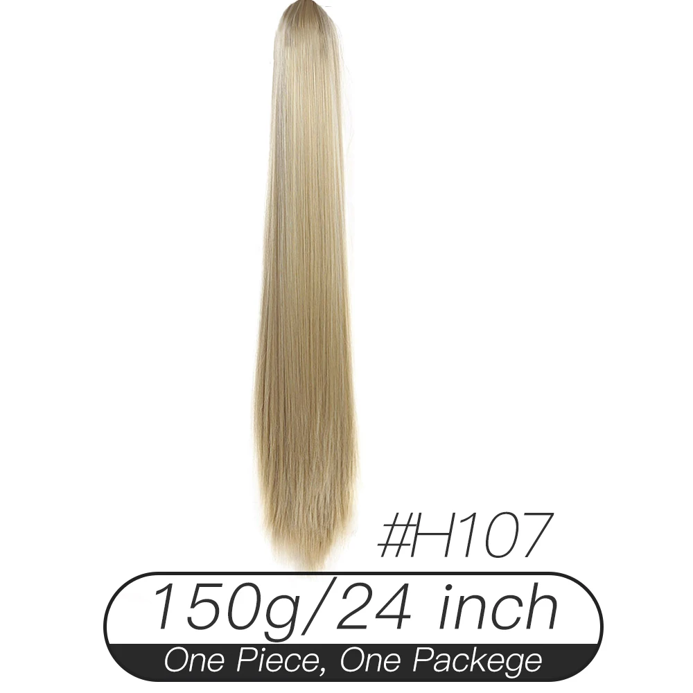 AIYEE синтетический конский хвост длинные волосы конский хвост заколка для волос парик высокая температура ремень шпилька конский хвост волосы - Цвет: C05-107