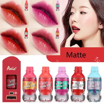 

3pcs Brand hot sales 5 color lip tint idol soft drink tint Long Lasting Matte Lip gloss nice cute lipstick 0070