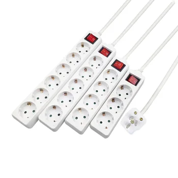 

10/16A AU Plug to EU socket 1.5M wire 3/4/5/6 hole Extension Socket Main control switch power supply platoon insert