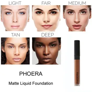 

PHOERA Liquid Concealer Foundation Cream Smooth Makeup Face Eyes Moisturizing Cosmetic Silky Long Lasting Scars Acne Cover TSLM2