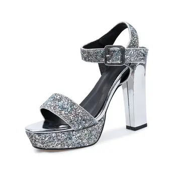 

super High Heels Women sandals Platform Pumps Party Wedding Bride Ladies Shoes Chunky Heels shoes woman
