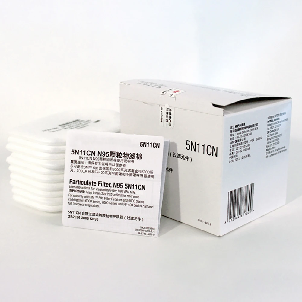 

10PCS Anti-fog KN95 mask filter Filter Cotton 3M5N11 N95 Particulate Filter For 6000 Series Filter Cartridges For Gas Mask