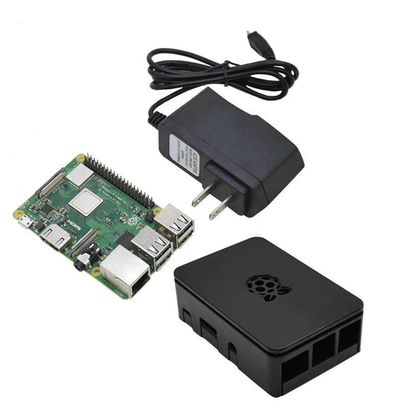 Для Raspberry Pi 3 Model B+(Plus)+ Abs чехол+ 5V 2.5A Мощность адаптер с поддержкой Wi-Fi и Bluetooth Декодер каналов кабельного телевидения штепсельная вилка стандарта США