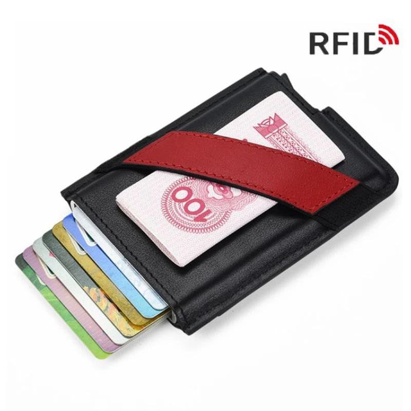 Женский металлический держатель для карт s RFID алюминиевый кредитный из