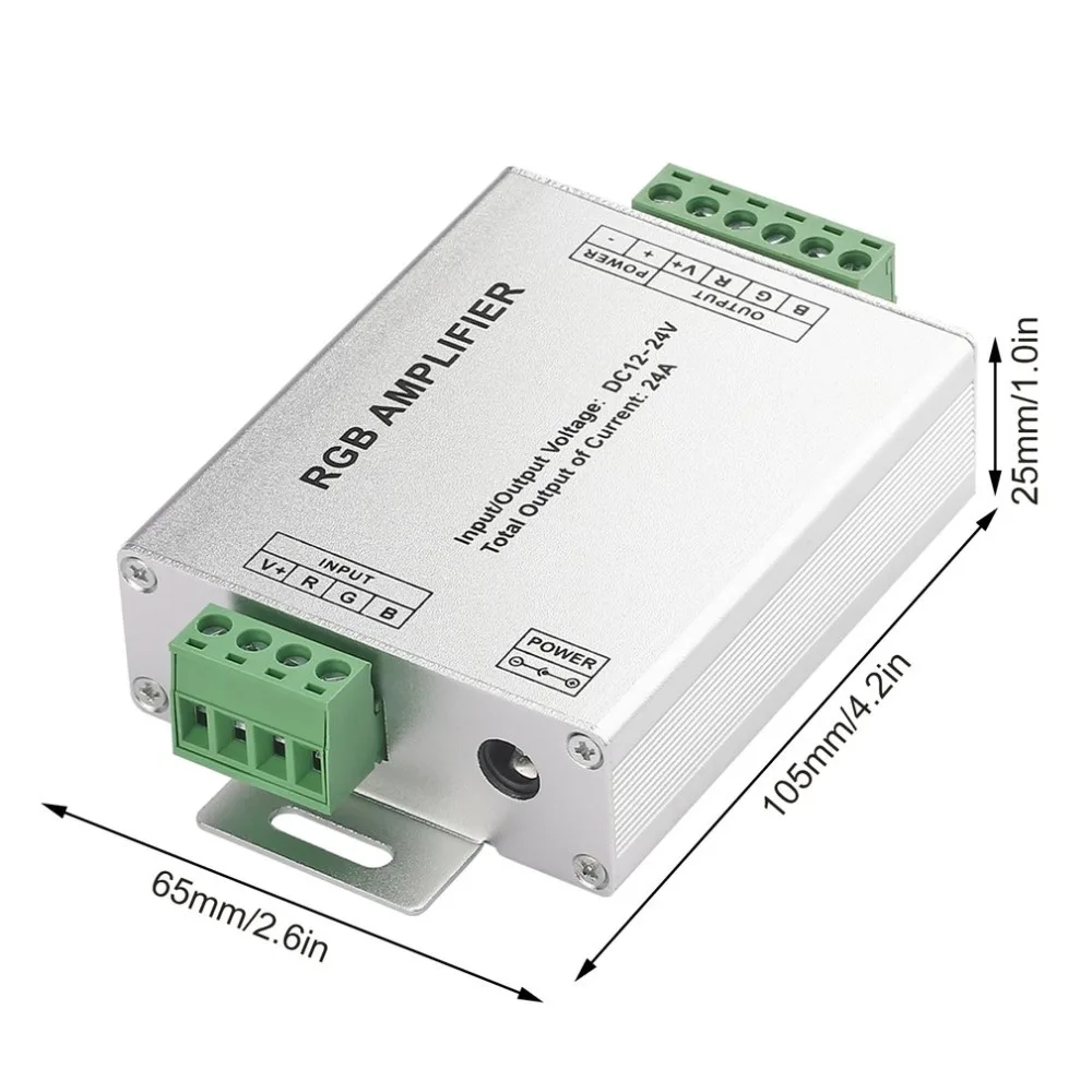 ICOCO светодиодный 24A усилитель контроллер Repeate DC12-24 V для RGB светодиодных лент освещения 5050 3528 репитер мощности контроллер консоли
