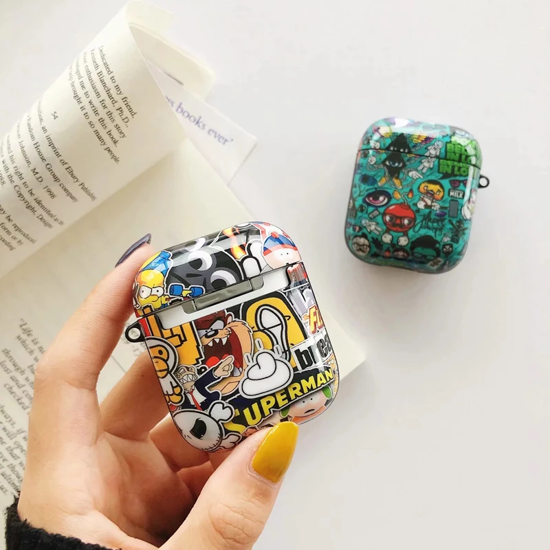 Мультяшный наушник чехол для Apple Airpods 1 2 сумка с зарядкой Bluetooth наушники защитный чехол для гарнитуры