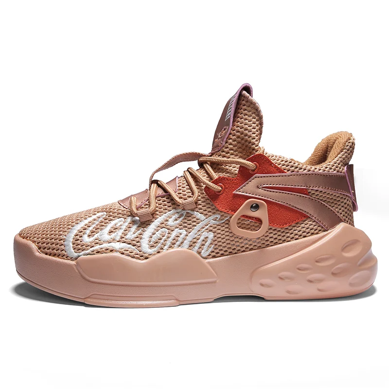 Высококачественная Вулканизированная обувь мужские дышащие кроссовки На Шнуровке Для Прогулок Мужские теннисные кроссовки Masculino Adulto zapatos hombre - Цвет: Оранжевый