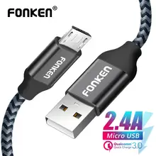 Cheap FONKEN Micro USB Cable Charging for Phone 1m 2m Micro Cable Supercharge for redmi note 6 Fast Charger Mobile Android Data Cord Cheap FONKEN Micro USB Cable Charging for Phone 1m 2m Micro Cable Supercharge for redmi note 6 Fast Charger Mobile Android Data Cord