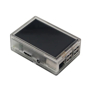 

For Raspberry Pi 3 Model B Plus 3.5 Inch Tft Touch Screen Lcd Display With Plastic Case For Raspberry Pi 3(Transparent Case+Disp