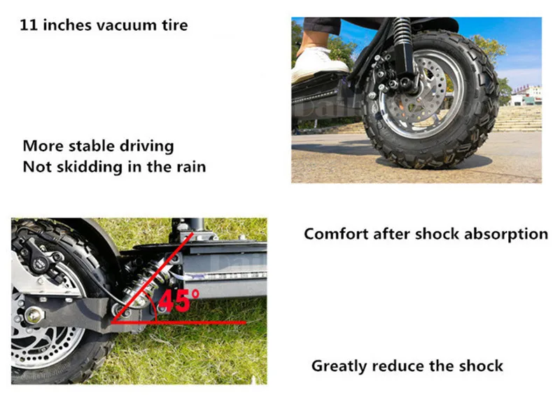 Daibot Adult Electric Bicycle Electric Scooters 11 inch Brushless Motor 1000W 48V Adult Powerful Electric Scooter With Seat      (15)