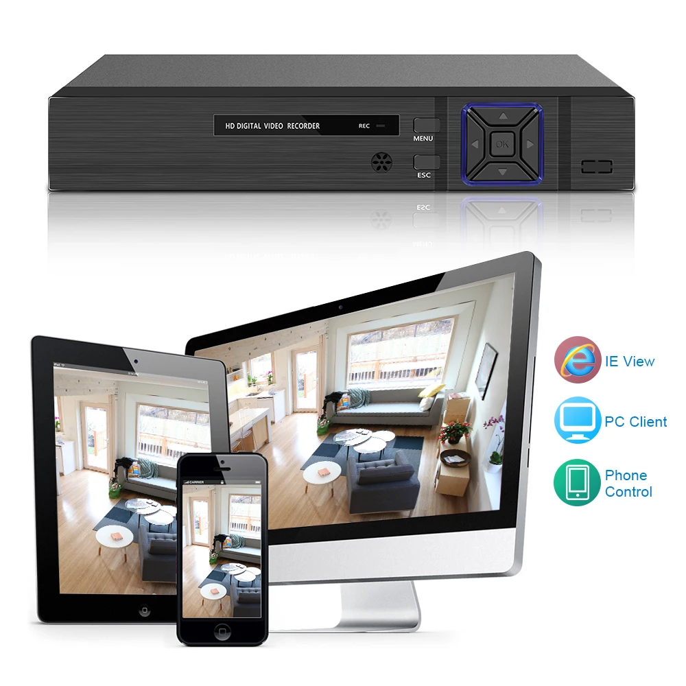 16CH 1080P полный высокой четкости Гибридный AHD/ONVIF IP/аналоговый/TVI/CVI/DVR CCTV цифровой видеорегистратор DVR P2P удаленный монитор телефона