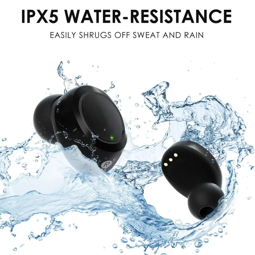 Мини Bluetooth 5,0 True Беспроводной наушники IPX5 устойчивость к поту громкой связи Bluetooth гарнитура спортивные наушники Портативные Hi-Fi плееры стерео с зарядный чехол