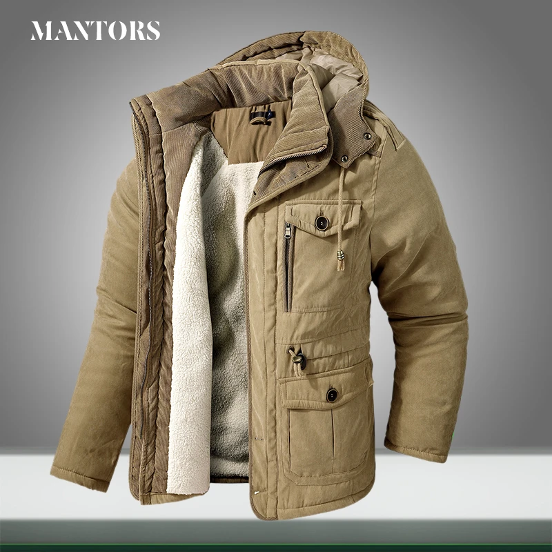 Invierno cálido Parka chaqueta hombres chaqueta rompevientos con capucha de algodón acolchado grueso de terciopelo hombre Bomber Casual Chaquetas Parkas a prueba de viento|Parkas| - AliExpress