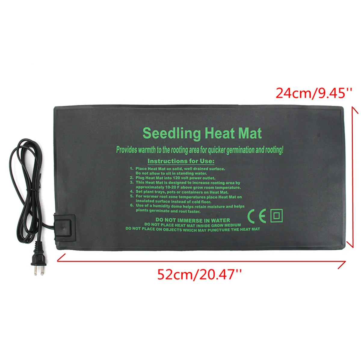 52X24cm Seedling Heat Mat Plant Seed Germination Propagation Clone Starter Pad M 
