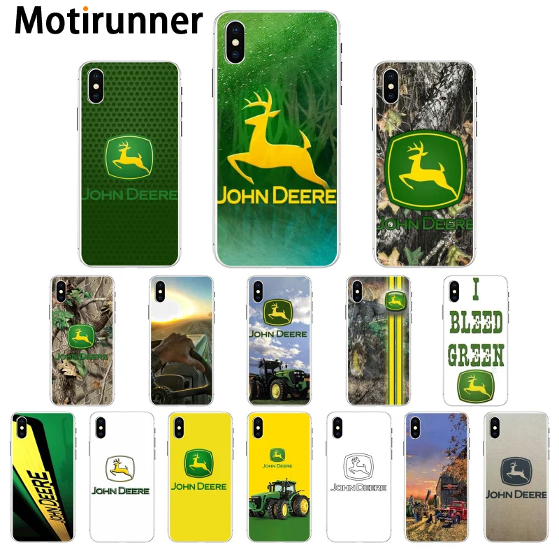 

Motirunner john deere logo Transparent Soft Shell Phone Cover for iPhone 11 pro XS MAX 8 7 6 6S Plus X XR 5 5S SE cover