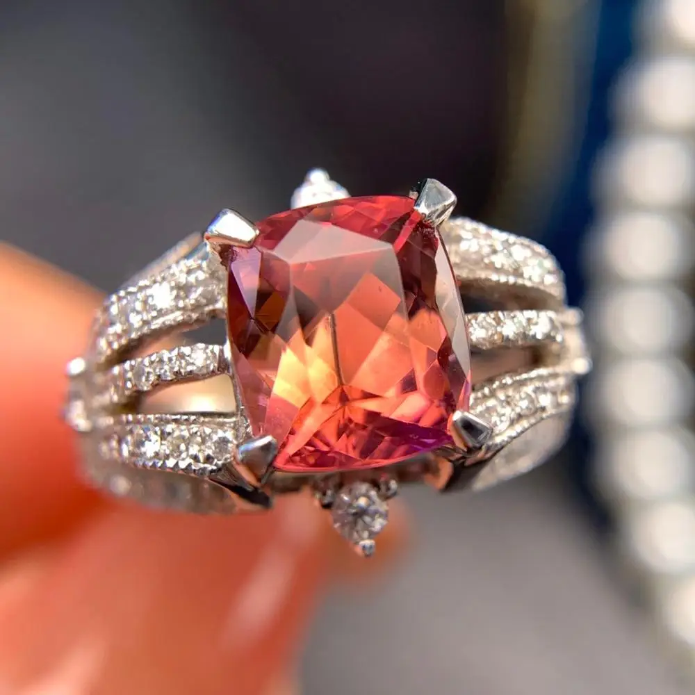 red tourmaline ring