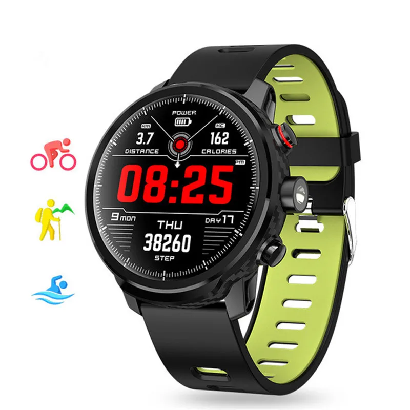 

L5 Smart Watches Standby for 100 days 1.3" IP68 Waterproof Weather Smartwatch Support Led Lighting Message Call Reminder