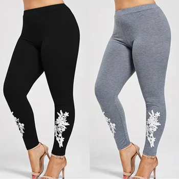 

Women Legging Solid Color Patchwork Print Women Ankle-Length Plus Size Leggings Fashion Trend High Waist Pencil Pants