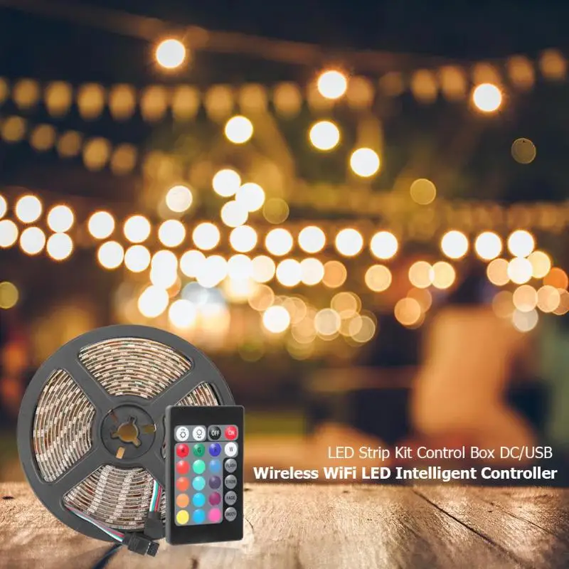 Светодиодный контроллер с интеллектуальным управлением, беспроводной WiFi, RGB светодиодный светильник, полоса 5050, пульт дистанционного управления, поддержка сканирования, загрузка приложения, дистанционное управление