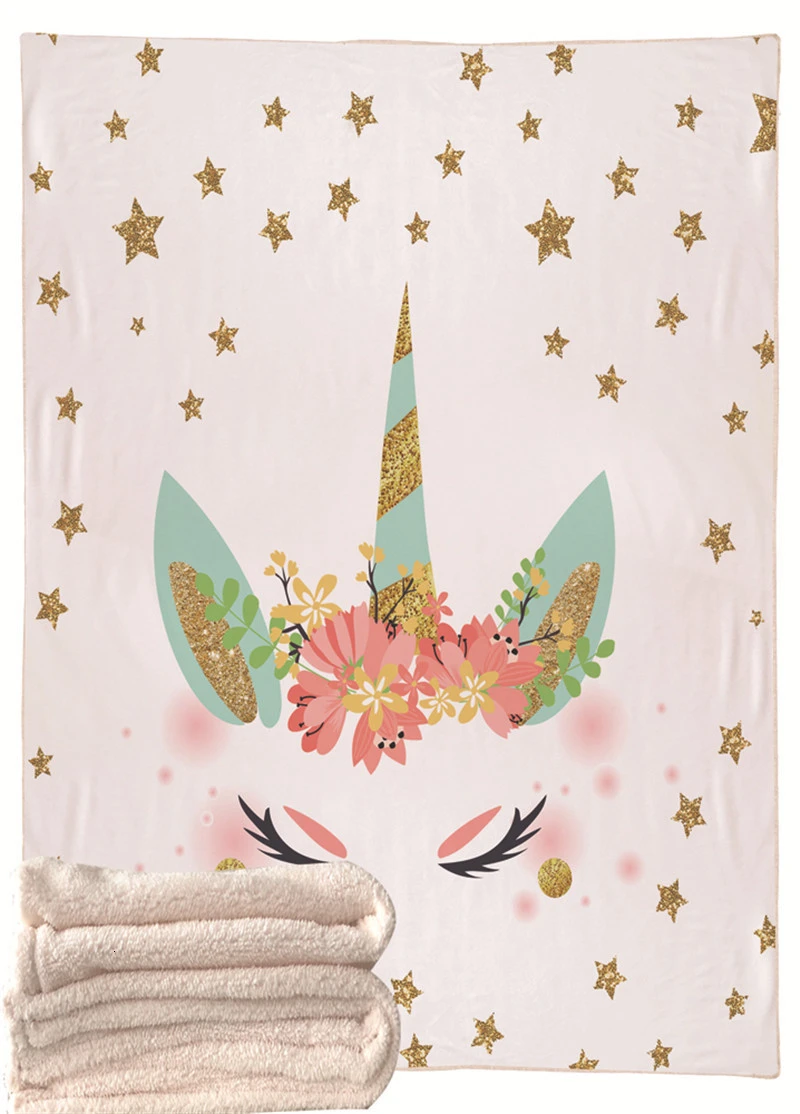 Unicorn Fluffy Throw Blankets